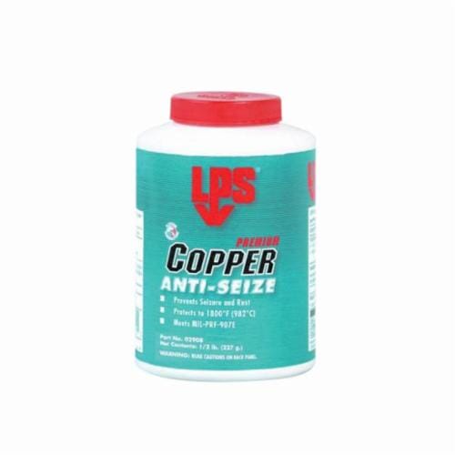 LPS® 02908 Anti Seize Lubricant, 0.5 lb Plastic Jar, Paste, Brown/Brown Copper, 1 to 1.2